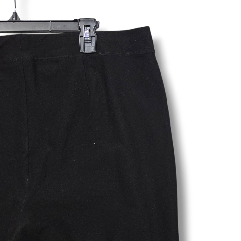 Eileen Fisher Crepe Slim Pant Womens XL Black High Rise System Washable Stretch - Picture 6 of 8